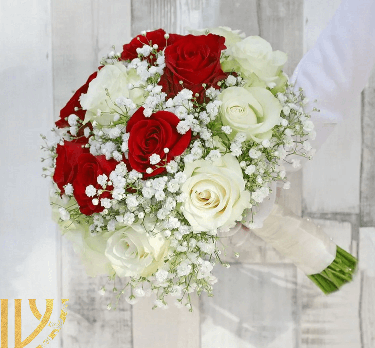 دسته گل عقد رنگ سفید